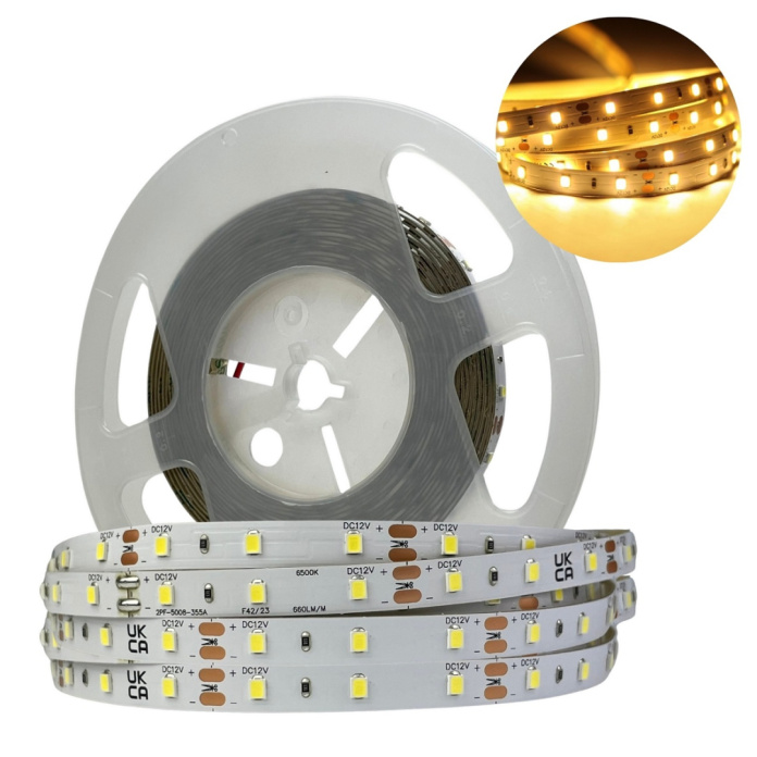 Taśma LED 6W 12V 60 LED o neutralnej białej barwie 4000K
